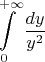 $$\int\limits_{0}^{+\infty} \frac{dy}{y^2}$$