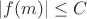 $|f(m)| \leq C$ $|f(m)| \leq C$