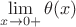 $\lim\limits_{x\to0+}\theta(x)$