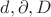 $d,\partial,D$