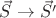 $\vec{S} \to \vec{S'}$