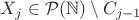$X_j\in\mathcal{P}(\mathbb{N})\setminus C_{j-1}$