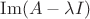 $\operatorname{Im}(A-\lambda I)$