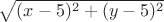 $\sqrt{(x-5)^2+(y-5)^2}$