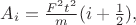 $A_i=\frac{F^2t^2}{m}(i+\frac{1}{2}),$