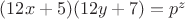 $(12x+5)(12y+7)=p^z$