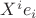 $X^ie_i$ $X^ie_i$