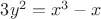 $3y^2=x^3-x$