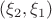 $(\xi_2, \xi_1)$