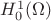 $H_0^1(\Omega)$