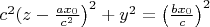 $\left c^2(z-\frac{ax_0}{c^2}\right)^2+y^2=\left(\frac{bx_0}{c}\right)^2$