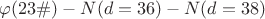 $\varphi(23\#)-N(d=36)-N(d=38)$