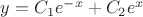 $y=C_1e^{-x}+ C_2e^x$