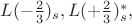 $L(-\frac{2}{3})_s, L(+\frac{2}{3})_s^*,$