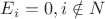 $E_i = 0, i\notin N$