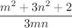 $$\frac{m^2+3n^2+2}{3mn}$$