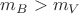 $m_B > m_V$
