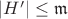 $|H'|\le\mathfrak{m}$