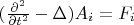 $(\frac{\partial^2}{\partial t^2}-\Delta) A_i = F_i$