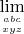 $\lim\limits_{abc\atop xyz}$