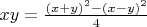 $xy=\frac{(x+y)^2-(x-y)^2}{4}$