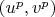$(u^p,v^p)$