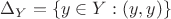 $\Delta_Y = \{y \in Y: (y,y)\}$