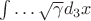 $\int \ldots \sqrt{\gamma} d_3 x$
