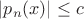 $|p_n(x)|\le c$ $|p_n(x)|\le c$