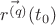 $\vec{r^{(q)}}(t_0)$