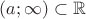 $(a;\infty) \subset \mathbb{R}$