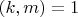 $НОД(k,m)=1$