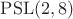 $\mathrm{PSL}(2, 8)$