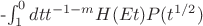 -\int_{1}^{0} dt t^{-1-m} H(Et)P(t^{1/2})