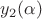 $y_2(\alpha)$
