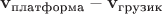 ${\mathbf v}_\text{платформа} - {\mathbf v}_\text{грузик}$