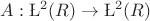 $A: \L^2(\mathabb R) \to \L^2(\mathabb R)$