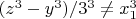$(z^3-y^3)/3^3\neq x_1^3$