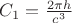 $C_1=\frac{2\pi h}{c^3}$