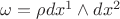 $\omega=\rho dx^1\wedge dx^2$