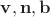 $\mathbf v, \mathbf n, \mathbf b$