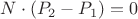 $N \cdot (P_2 - P_1) = 0$