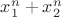 $x_1^n+x_2^n$