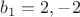 $b_1=2,-2$