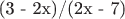(3 - 2х)/(2х - 7)