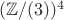 $(\mathbb{Z} / (3))^4$