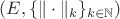 $(E,\{\|\cdot\|_k\}_{k\in \mathbb{N}})$