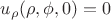 $u_{\rho }(\rho ,\phi ,0)=0$