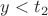 $y < t_2$