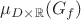 $\mu_{D\times\mathbb R}(G_f)$